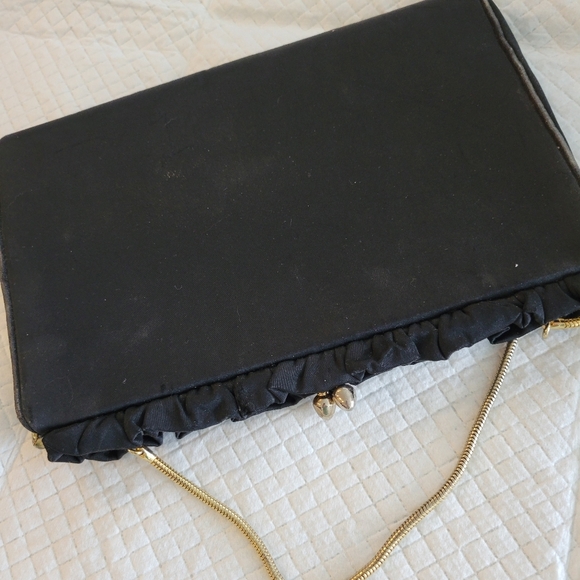 Vintage Black Evening Purse Harry Levine NY - Picture 6 of 7